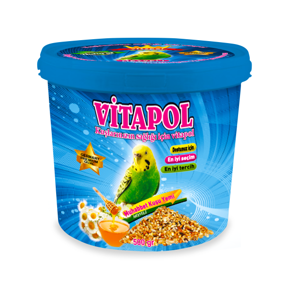 VİTAPOL 100 % PREMİUM MUHABBET YEMİ  500 GR KOVA