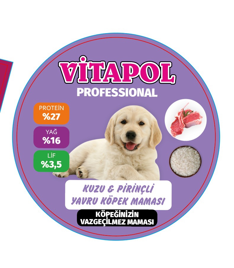 VİTAPOL PROFESSIONAL KUZU PRİNÇLİ YAVRU KÖPEK MAMASI 2.2 LT