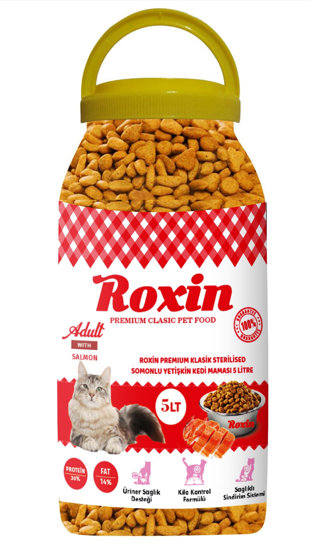 ROXİN PREMIUM KLASİK STERİLİSED SOMONLU YETİŞKİN KEDİ MAMASI 5 LİTRE